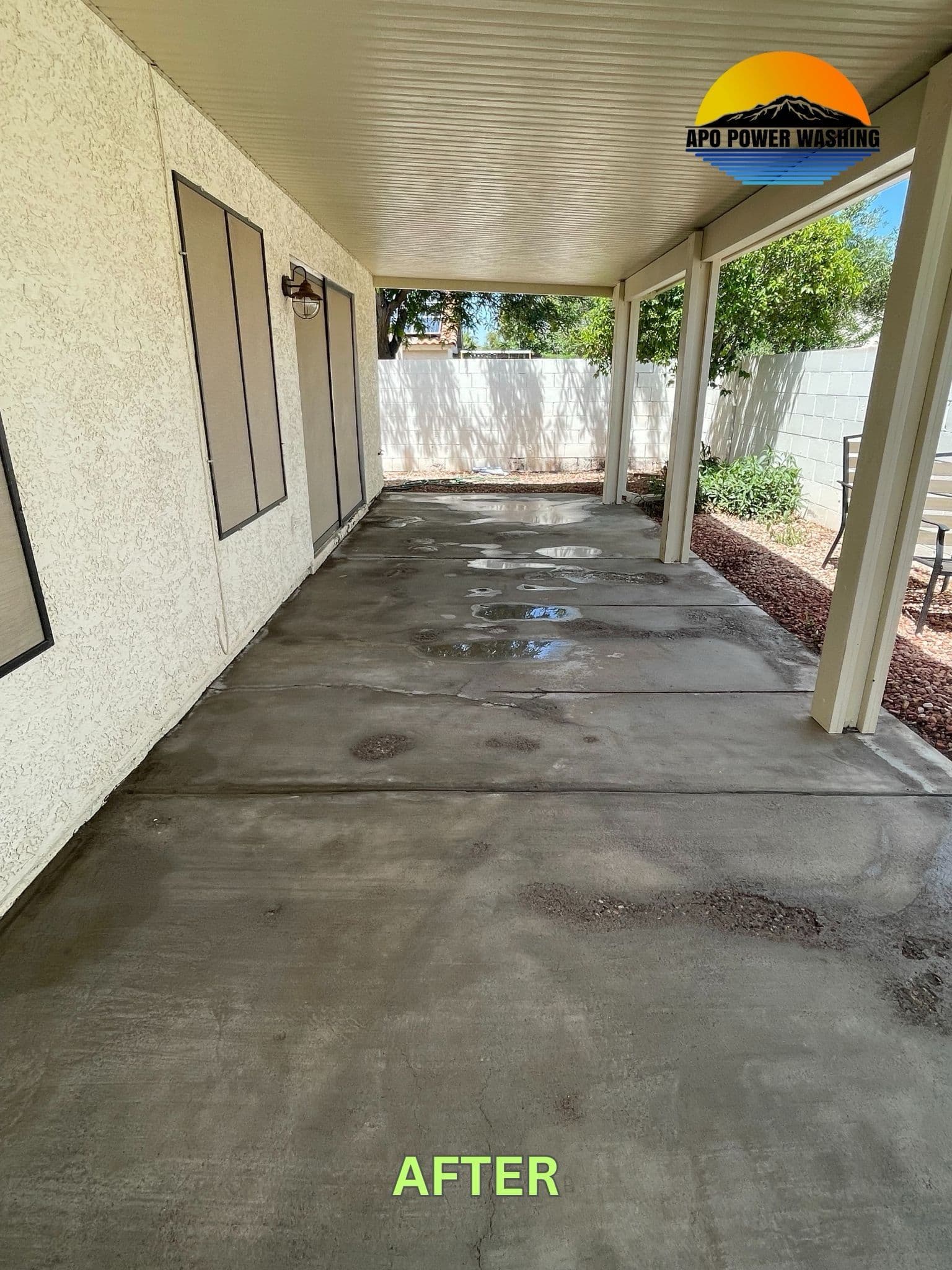 Patio Pressure Washing Transformation image